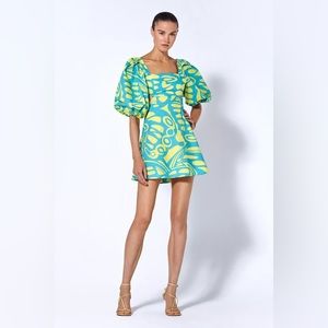 Alexis Blue and Yellow Mini Dress